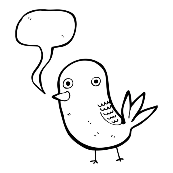 Tweeting pájaro — Vector de stock