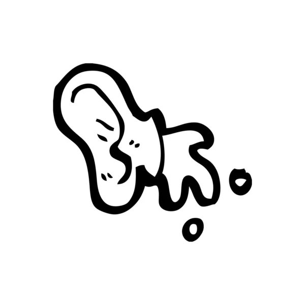 Severed ear — Stock Vector