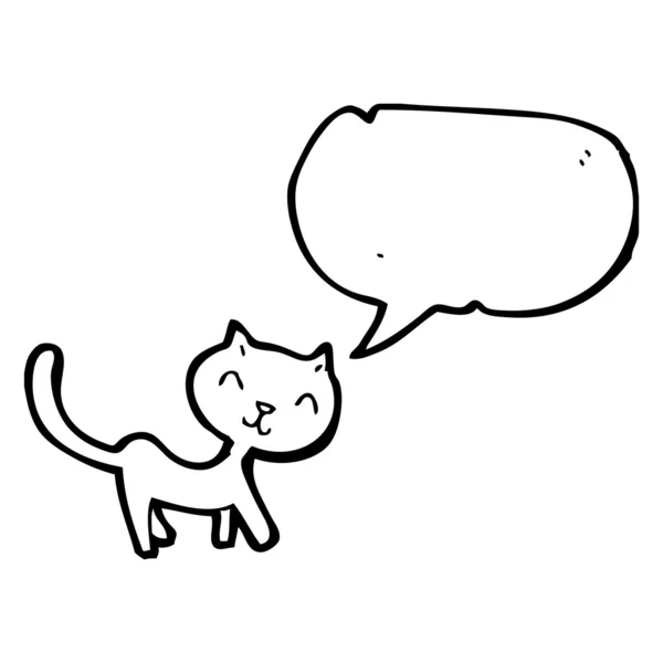 Macska a beszéd buborék — Stock Vector
