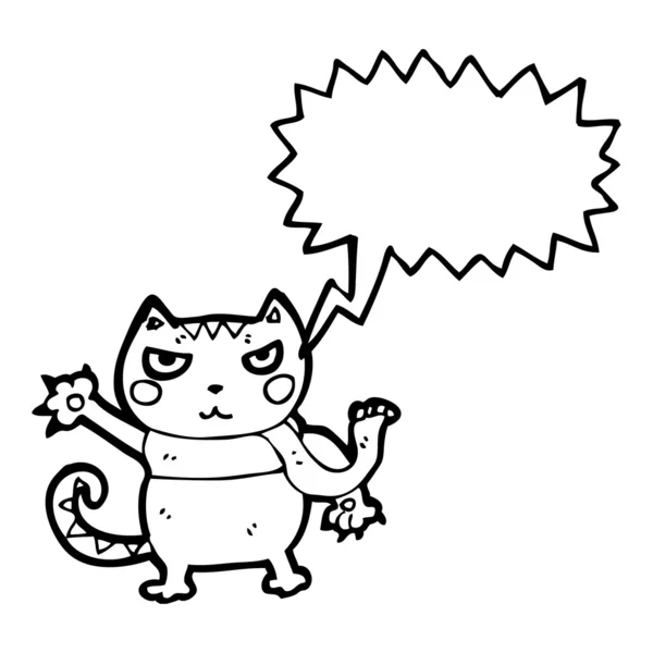 Katt visar claws — Stock vektor
