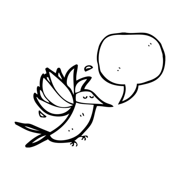 Bird with speech bubble — Stock Vector