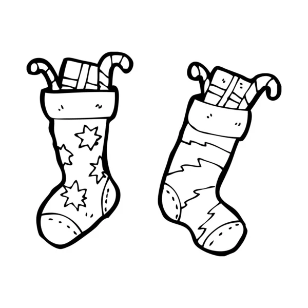Karikatür Noel çorap — Stok Vektör