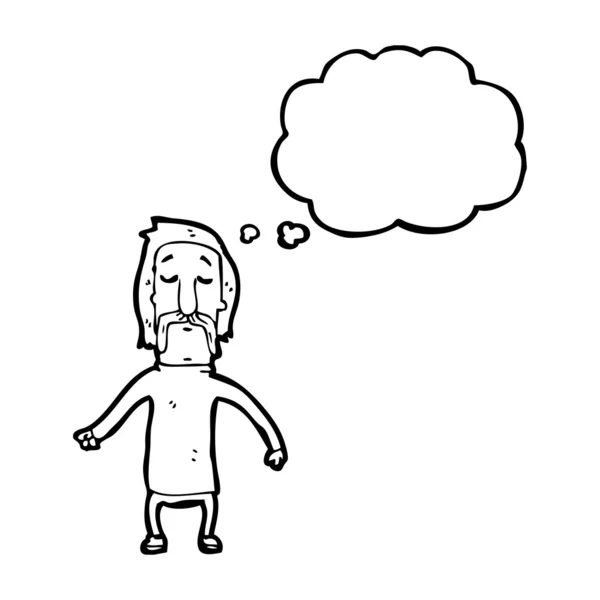 Homem bigode com bolha de pensamento —  Vetores de Stock
