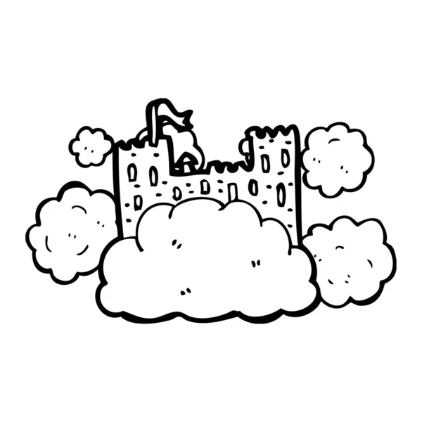 Fairytale castle in sky — Stock Vector