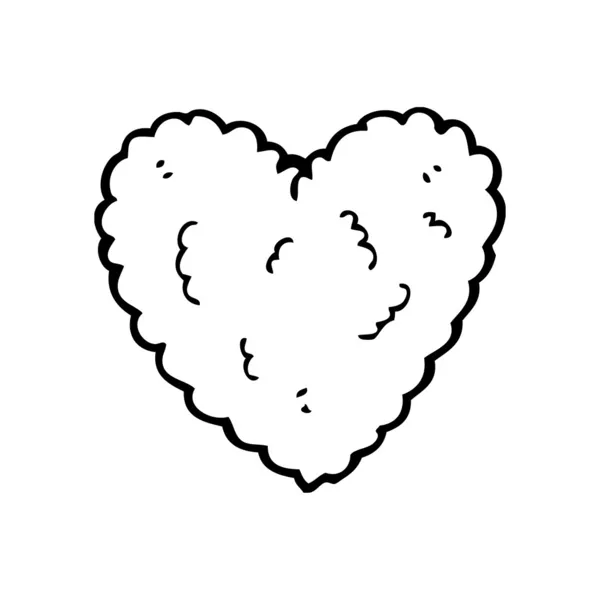 Nube de corazón — Vector de stock