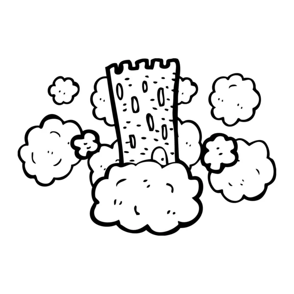 Castello da favola in cielo — Vettoriale Stock