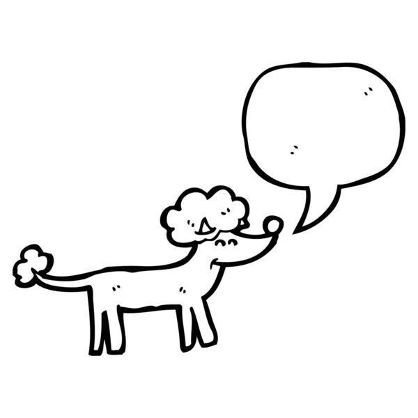 Poodle con burbuja del habla — Vector de stock