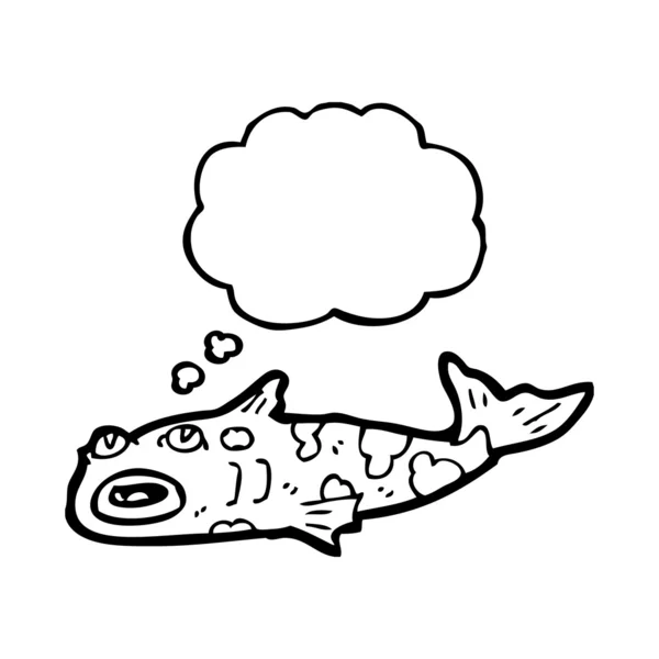 Pesce con bolla vocale — Vettoriale Stock
