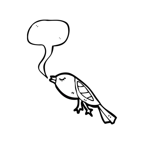 Zingende vogel — Stockvector