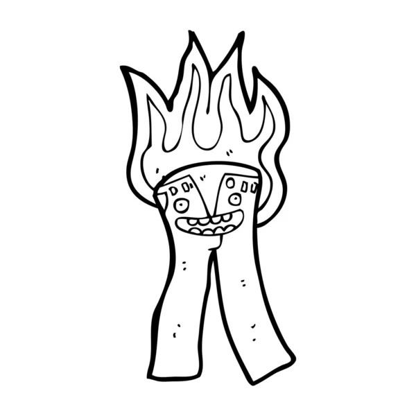 Cartoon Pants on Fire — Stock Vector © ronleishman 14000756