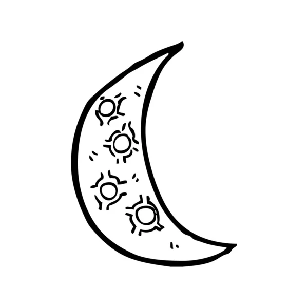 Luna creciente — Vector de stock