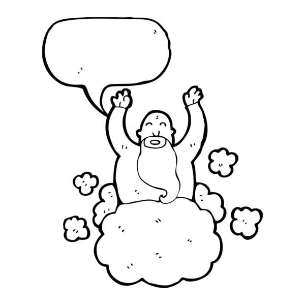 God on cloud — Stock Vector