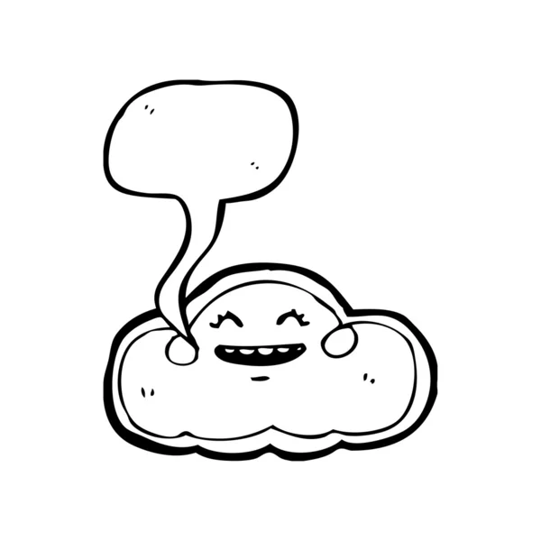 Desenhos animados nuvem feliz — Vetor de Stock