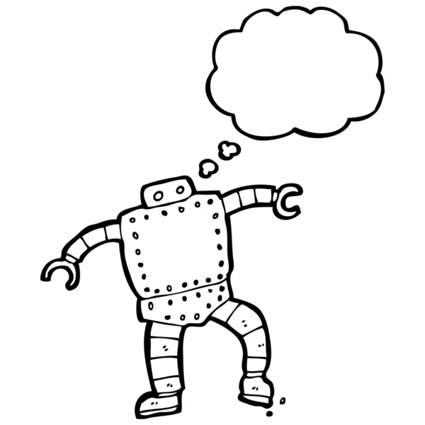 思考バブルの巨大なロボット — ストックベクタ