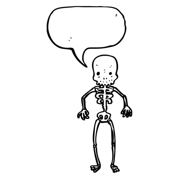 Esqueleto com bolha de fala — Vetor de Stock