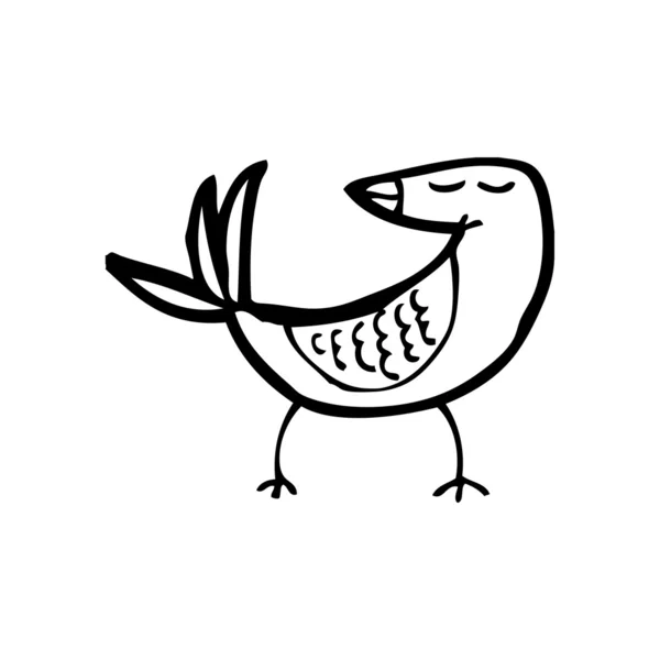 Птах Озираючись назад — стоковий вектор