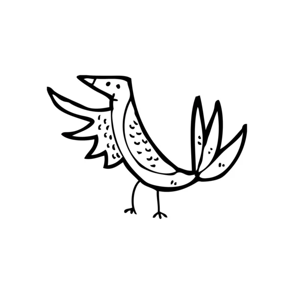 Fågel att peka långt — Stock vektor