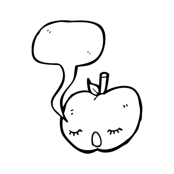 Singender Apfel — Stockvektor