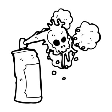 Kafatası grafiti sprey olabilir