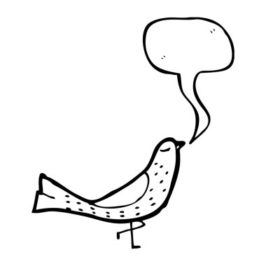 kuş ile konuşma balonu