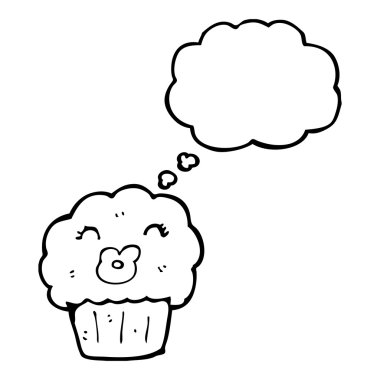 düşünce balonu ile tatlı çörek
