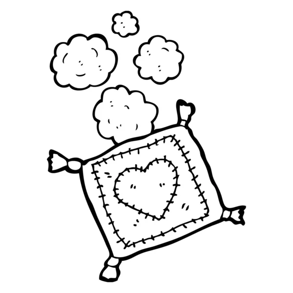 Пыльная старая любовная подушка — стоковый вектор