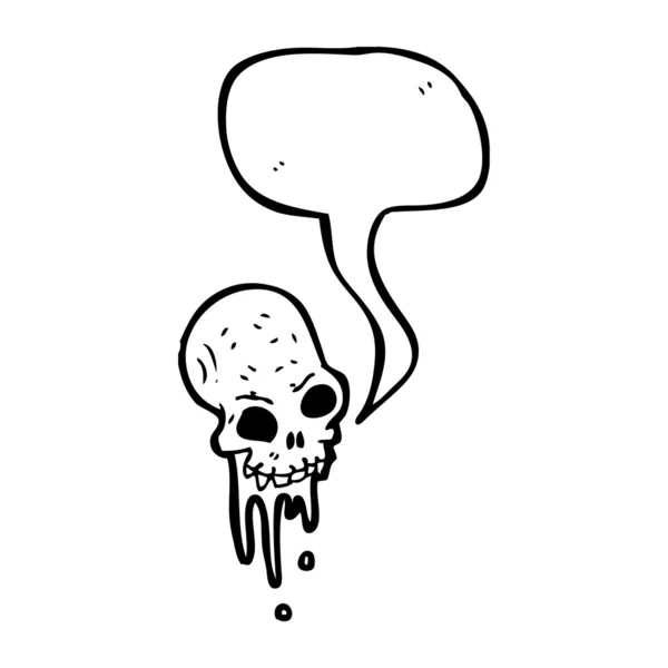 Gross talking skull — Stock Vector