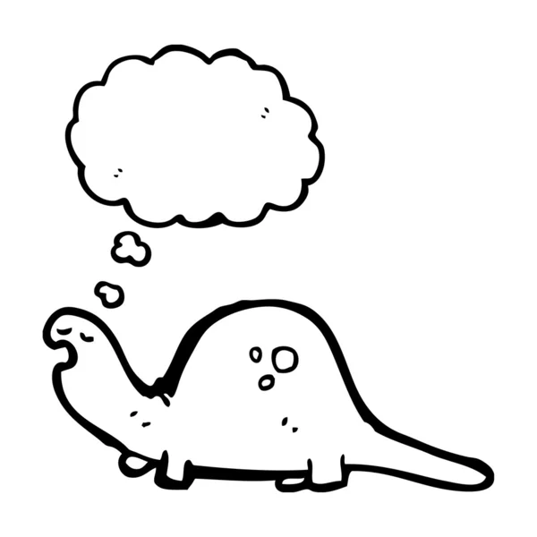 Desenhos animados de dinossauros amigáveis — Vetor de Stock