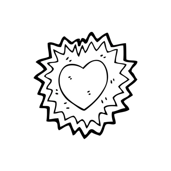 Corazón brillante — Vector de stock