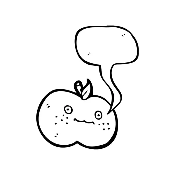 Cute happy apple — Stockvector