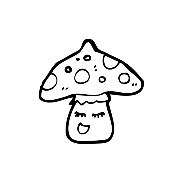 행복 한 버섯 — 스톡 벡터