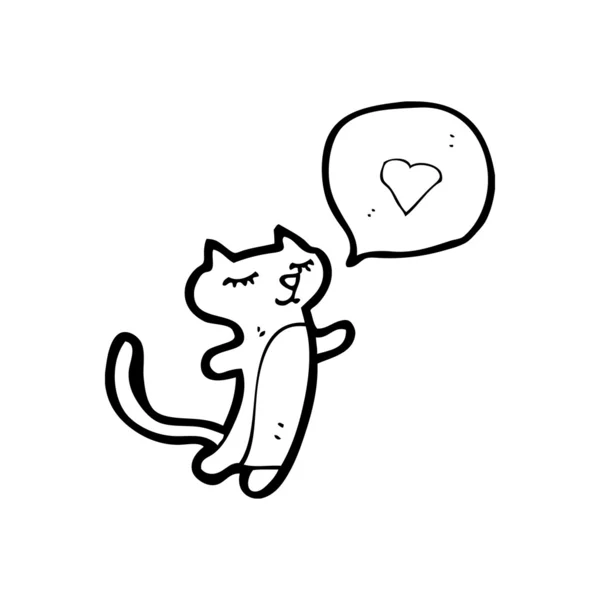 Γάτα με αγάπη καρδιά — Διανυσματικό Αρχείο