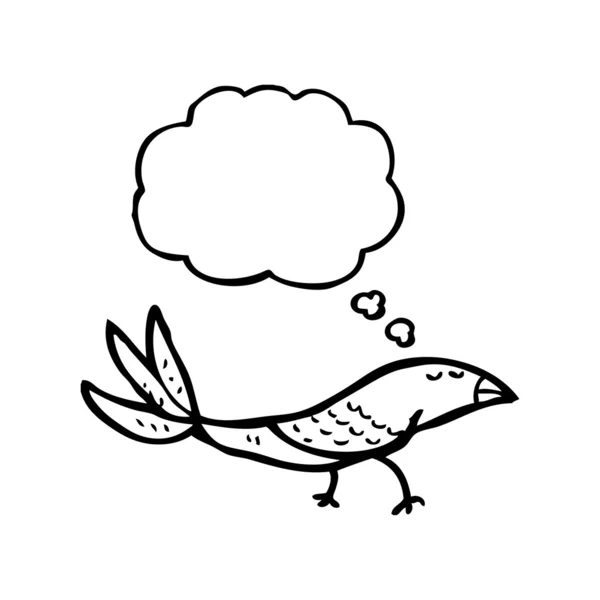 Oiseau avec bulle de parole — Image vectorielle