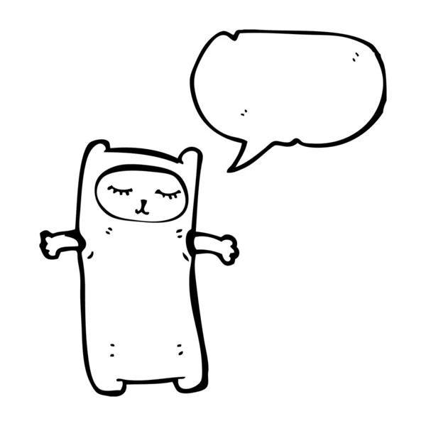 Boy in cat costume talking — Stock Vector