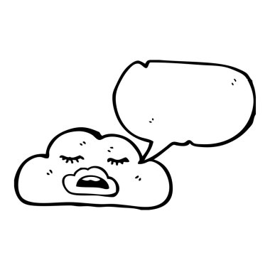 konuşma balonu ile bulut