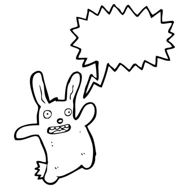 çılgın heyecanlı tavşan