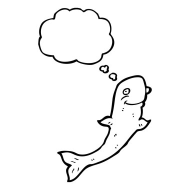 düşünce balonu ile balina