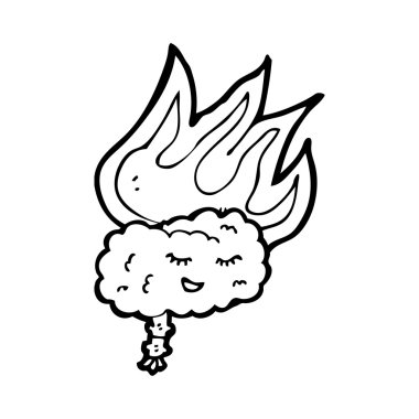 Balon, düşünce balonu sandım yanan beyin tcloud, g, bulut sanıyordum.,