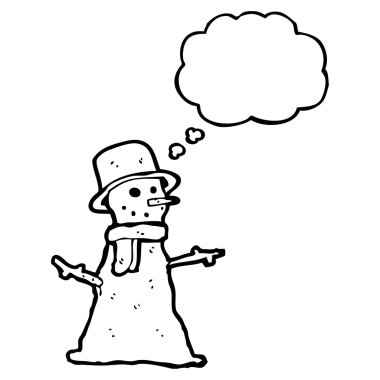 geleneksel kardan adam konuşma balonu ile çizim