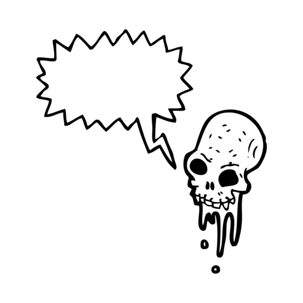 Calavera bruta de Halloween — Vector de stock