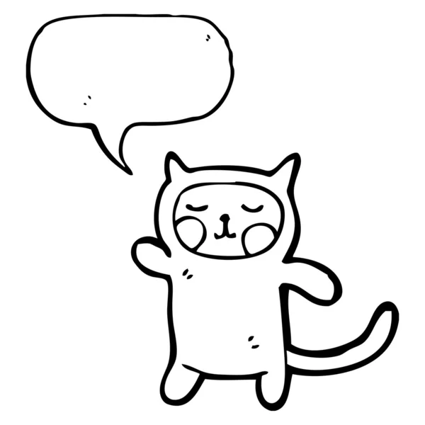 Cartoon kat praten — Stockvector