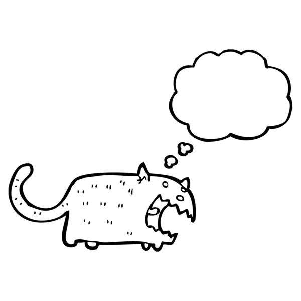 Gato bocejo — Vetor de Stock