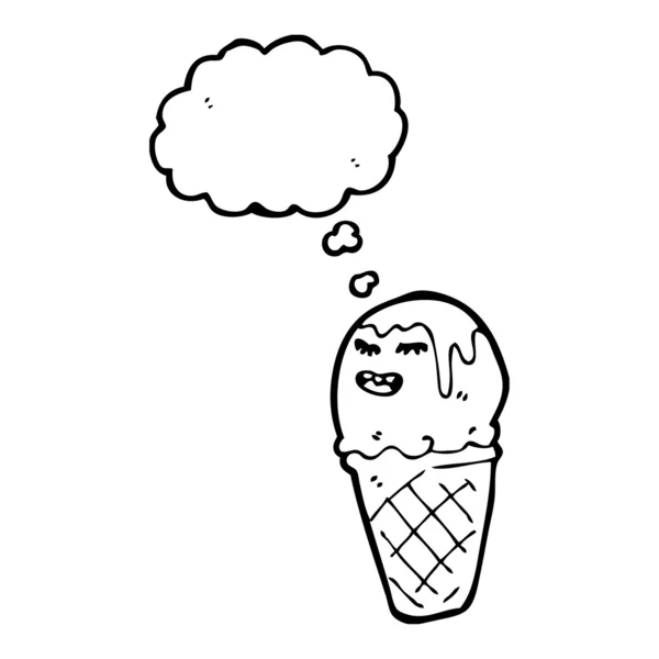 Kužel zmrzliny retro — Stockový vektor