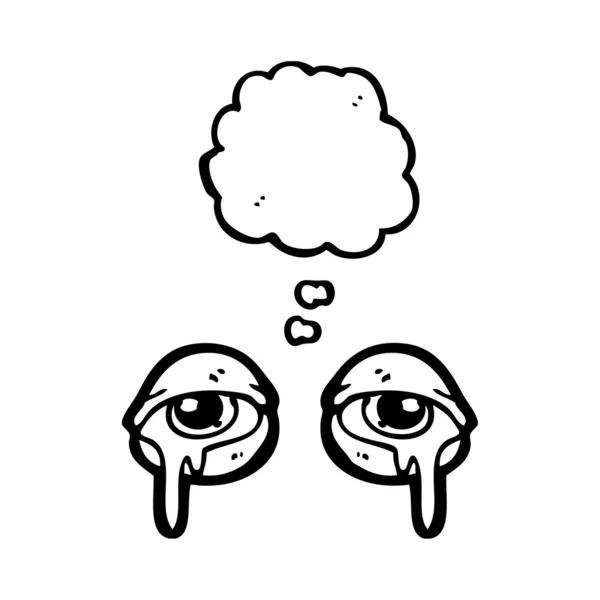 Плачущие глаза — стоковый вектор