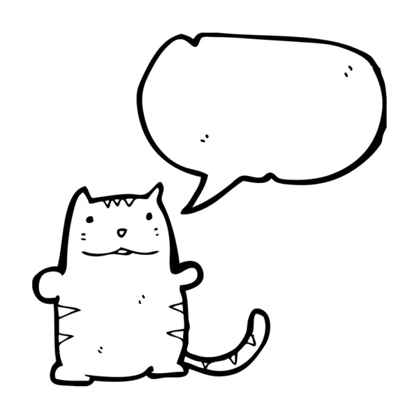 Gato con burbuja del habla — Vector de stock