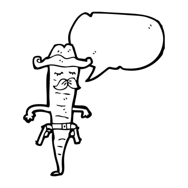 Cowboy wortel — Stockvector