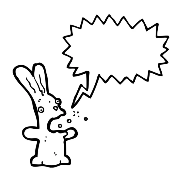 Рыгающий кролик — стоковый вектор
