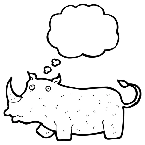 Rhino with speech bubble — Stock Vector