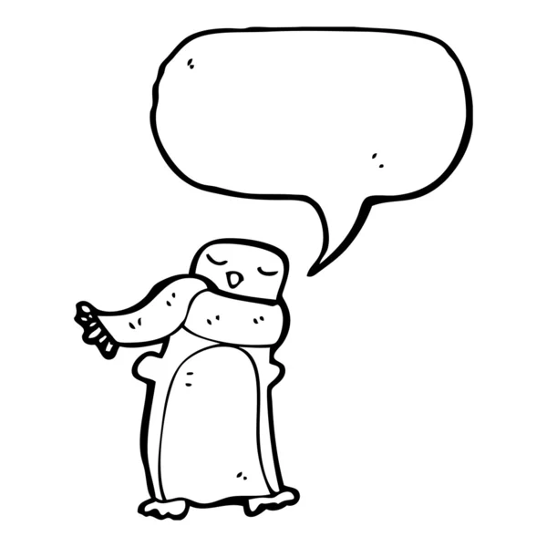 Пингвин в шарфе — стоковый вектор