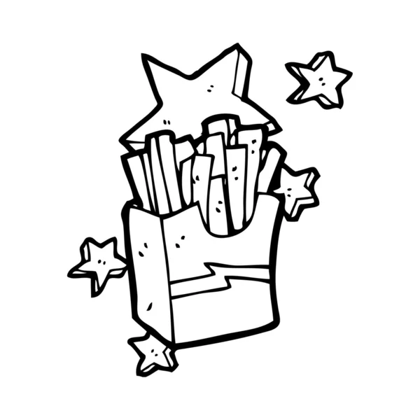 Junk food magic fries — Stock Vector
